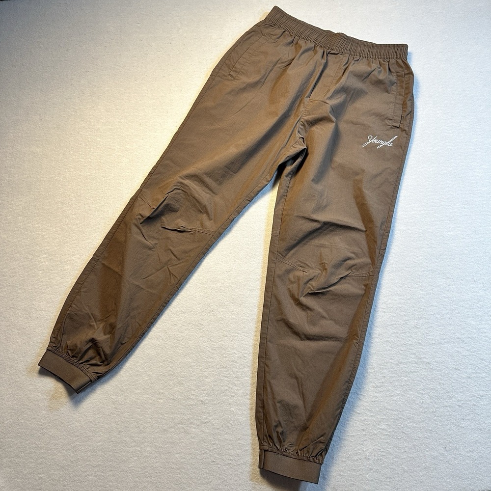 YoungLA YLA2540 225 AirWave Joggers Womens Brown‎ Track Pants Gym Lounge Medium